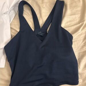 ALO Yoga Navy Tank Top worn once